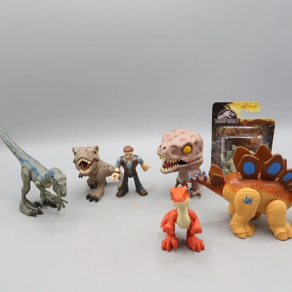 Dinosaur‎ Toy Lot of 7 Jurassic Park World Small Dinos Biters Mix Imaginext Owen